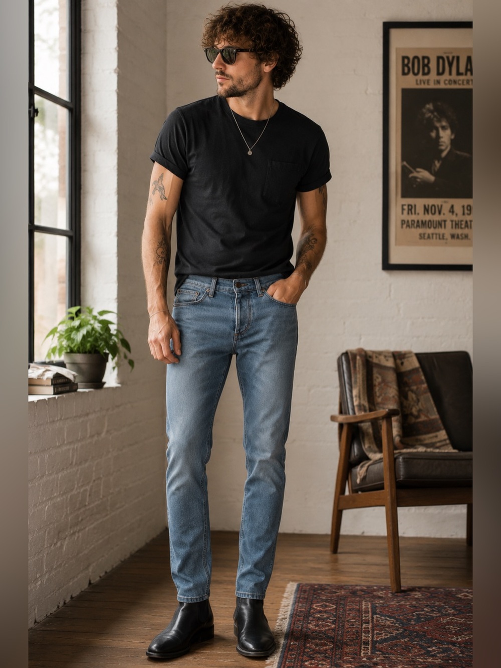 rag & bone Fit 2 Slim Jeans in Pylle Wash Straight Leg Jeans Button Tab Size 30”